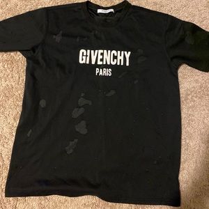 Black Givenchy distressed t-shirt